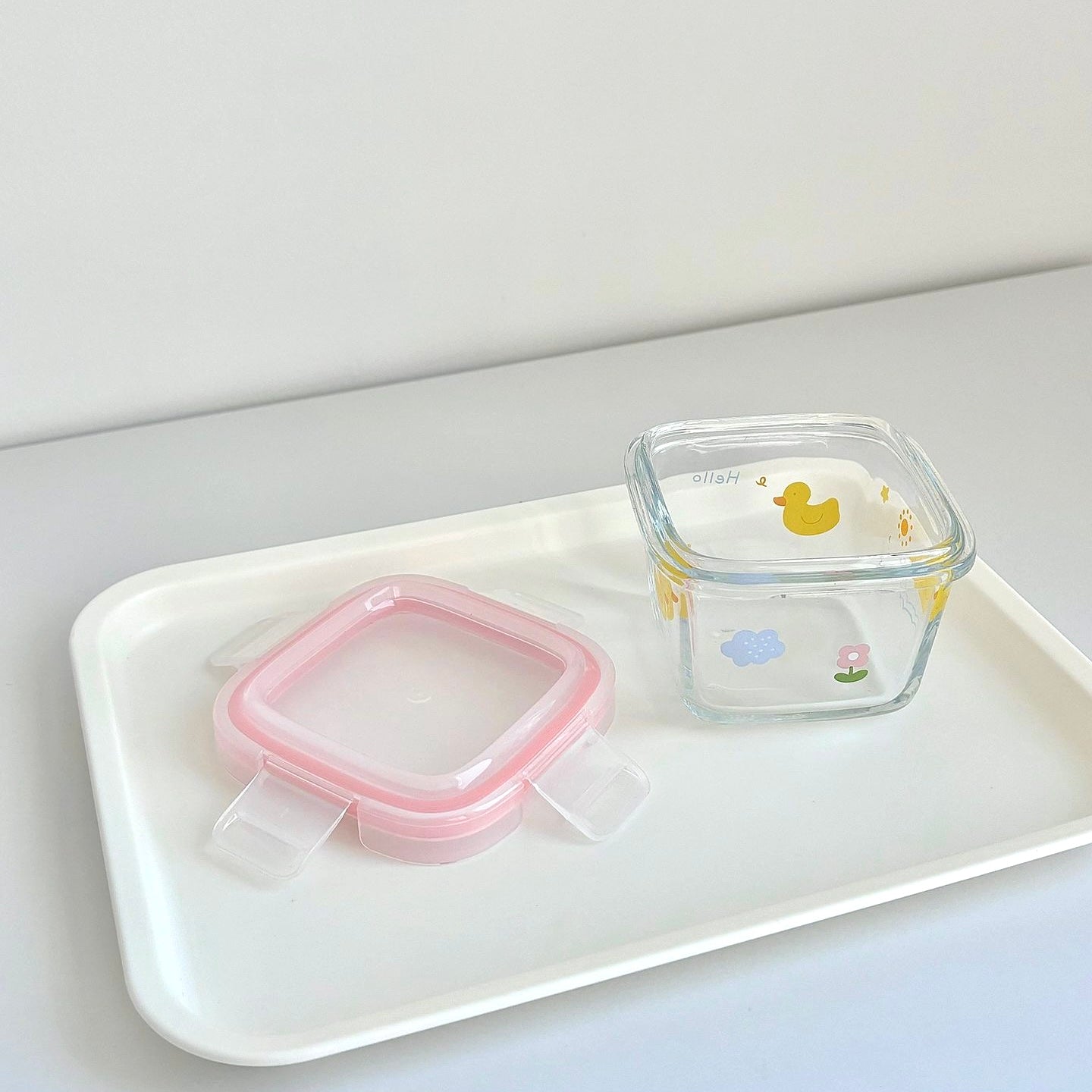 Mini Cute Duck Glass Food Storage Containers | Microwave & Dishwasher Safe