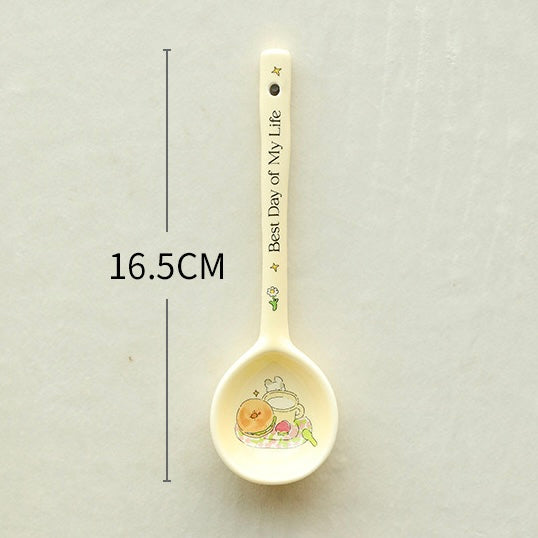 Bread Bunny Ceramic Spoon | Cute & Cozy Spoon, 4 Adorable Designs