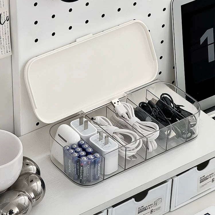 Desk Organizer for Cables and Chargers | Durable PP Plastic