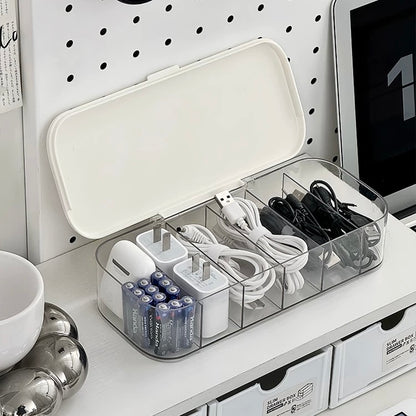 Desk Organizer for Cables and Chargers | Durable PP Plastic