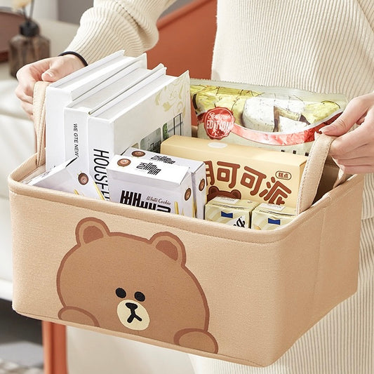 Line Friends Cute Storage Basket – Brown & Cony | Compact & Sturdy Organizer