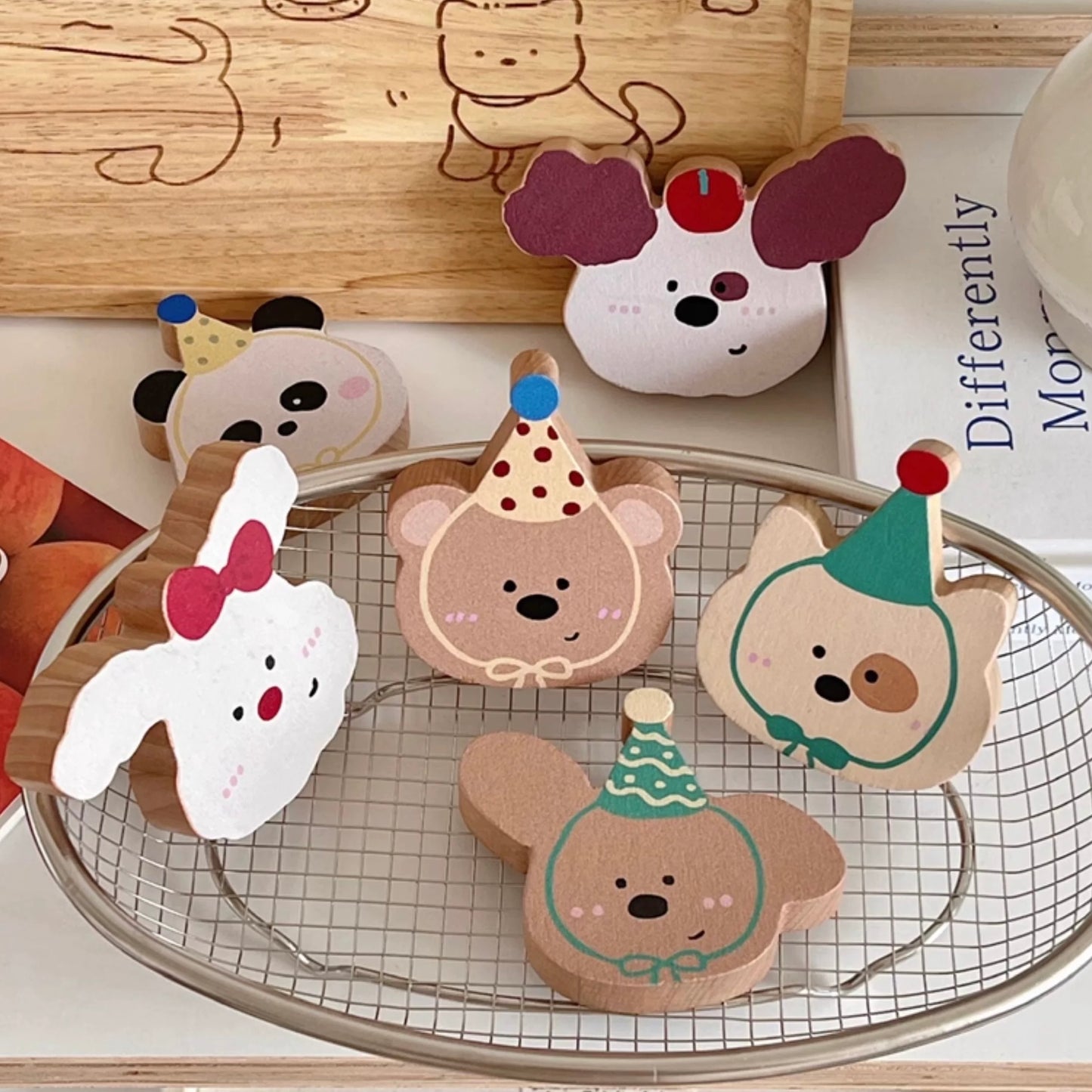 Cute Animal Wooden Fridge Magnet Bottle Opener | 2-in-1 Decorative and Functional Kitchen Accessory