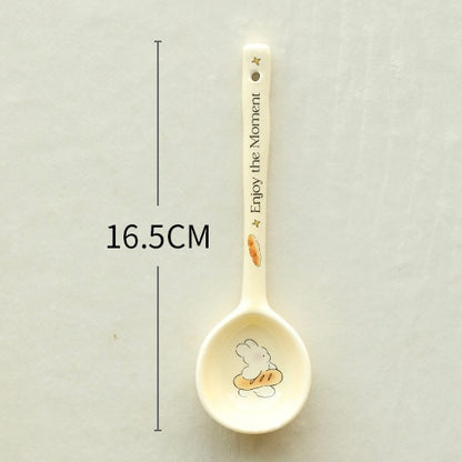 Bread Bunny Ceramic Spoon | Cute & Cozy Spoon, 4 Adorable Designs