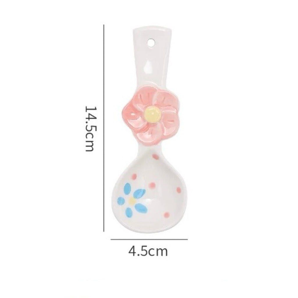 Cherry Blossom Hand-Painted Dinnerware Set | Cute Floral Design with Handles | Microwave & Dishwasher Safe