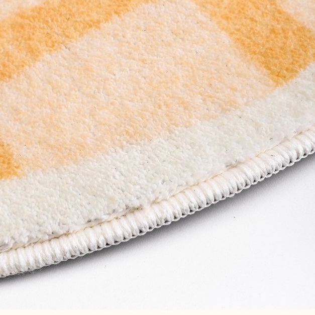 Piggy‘s Cake Plush Bedside Rug | Ultra-Soft 100x100cm Round Carpet | Cozy & Soft Design
