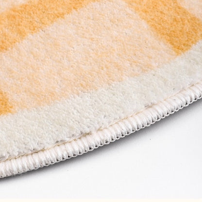 Piggy‘s Cake Plush Bedside Rug | Ultra-Soft 100x100cm Round Carpet | Cozy & Soft Design
