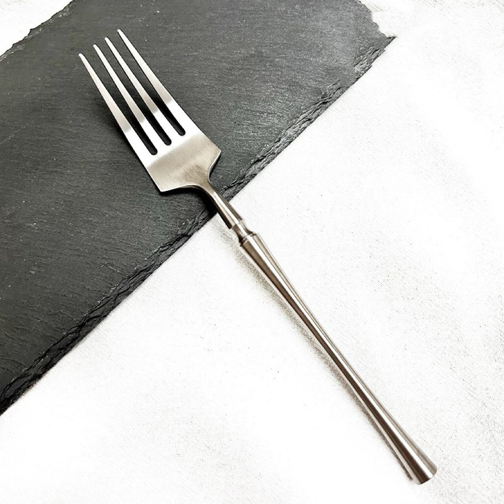 Elegant Hourglass Design Flatware Set - Set of 4 | Elegant Matte Finish