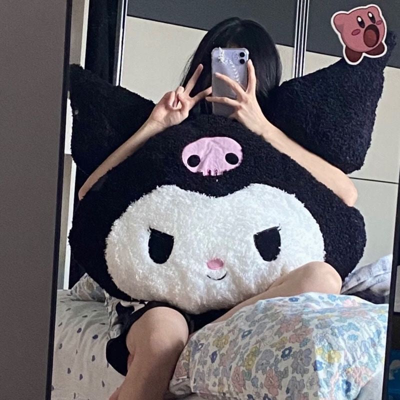 Super-Sized Kuromi Plush Pillow – Soft & Snuggly Companion