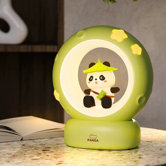Panda&Moon Night Light | Soft Silicone, USB Charging | Perfect Birthday Gift