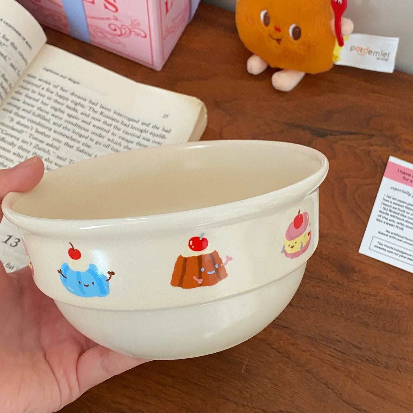Cartoon-Themed Ceramic Bowls – Perfect for Breakfast & Snacks