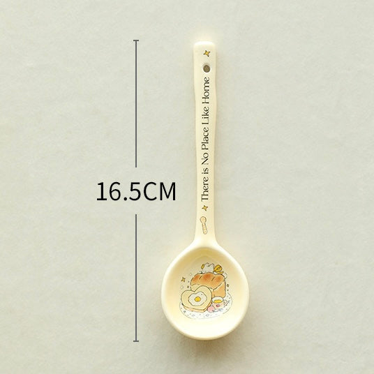 Bread Bunny Ceramic Spoon | Cute & Cozy Spoon, 4 Adorable Designs