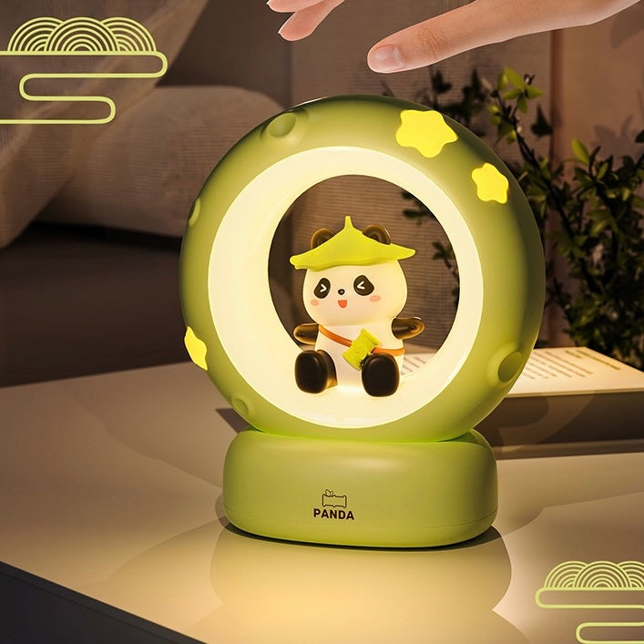 Panda&Moon Night Light | Soft Silicone, USB Charging | Perfect Birthday Gift