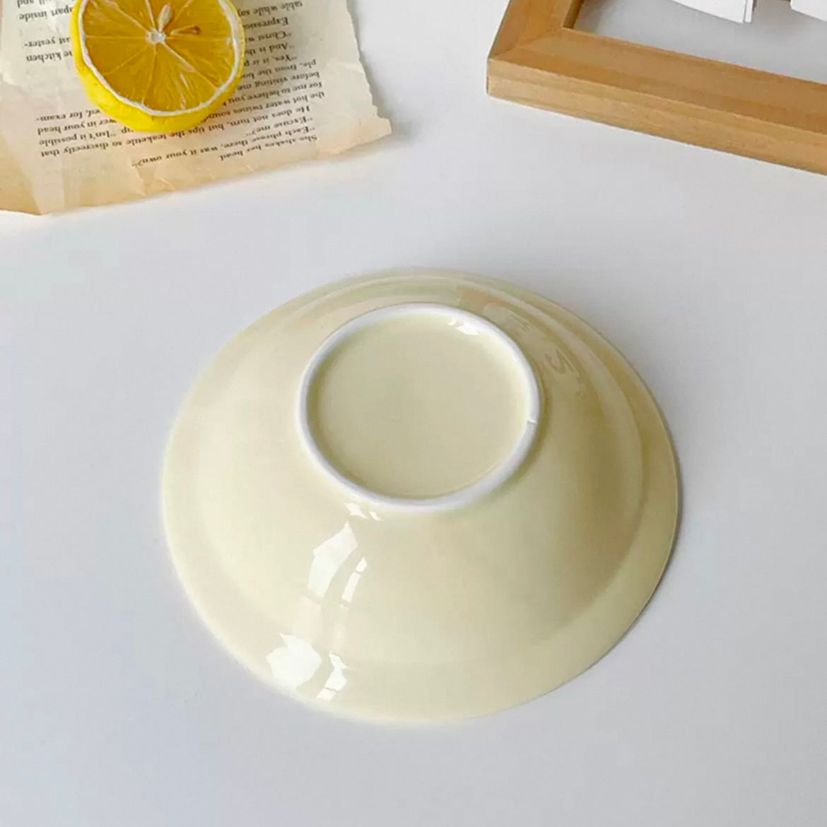 Embossed Letter Ceramic Bowl | 300ml Capacity, Bowl for Yogurt & Desserts