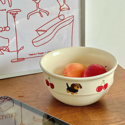Cartoon-Themed Ceramic Bowls – Perfect for Breakfast & Snacks