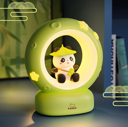 Panda&Moon Night Light | Soft Silicone, USB Charging | Perfect Birthday Gift
