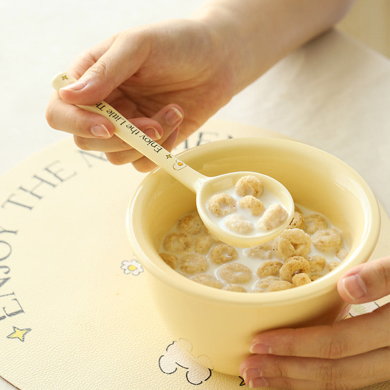 Bread Bunny Ceramic Spoon | Cute & Cozy Spoon, 4 Adorable Designs
