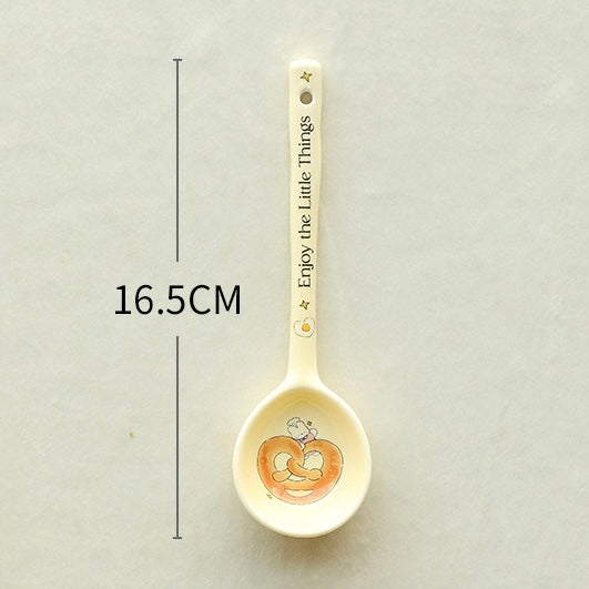 Bread Bunny Ceramic Spoon | Cute & Cozy Spoon, 4 Adorable Designs