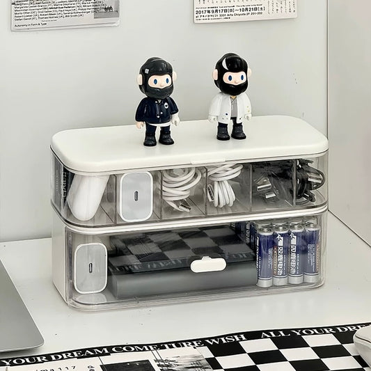 Desk Organizer for Cables and Chargers | Durable PP Plastic