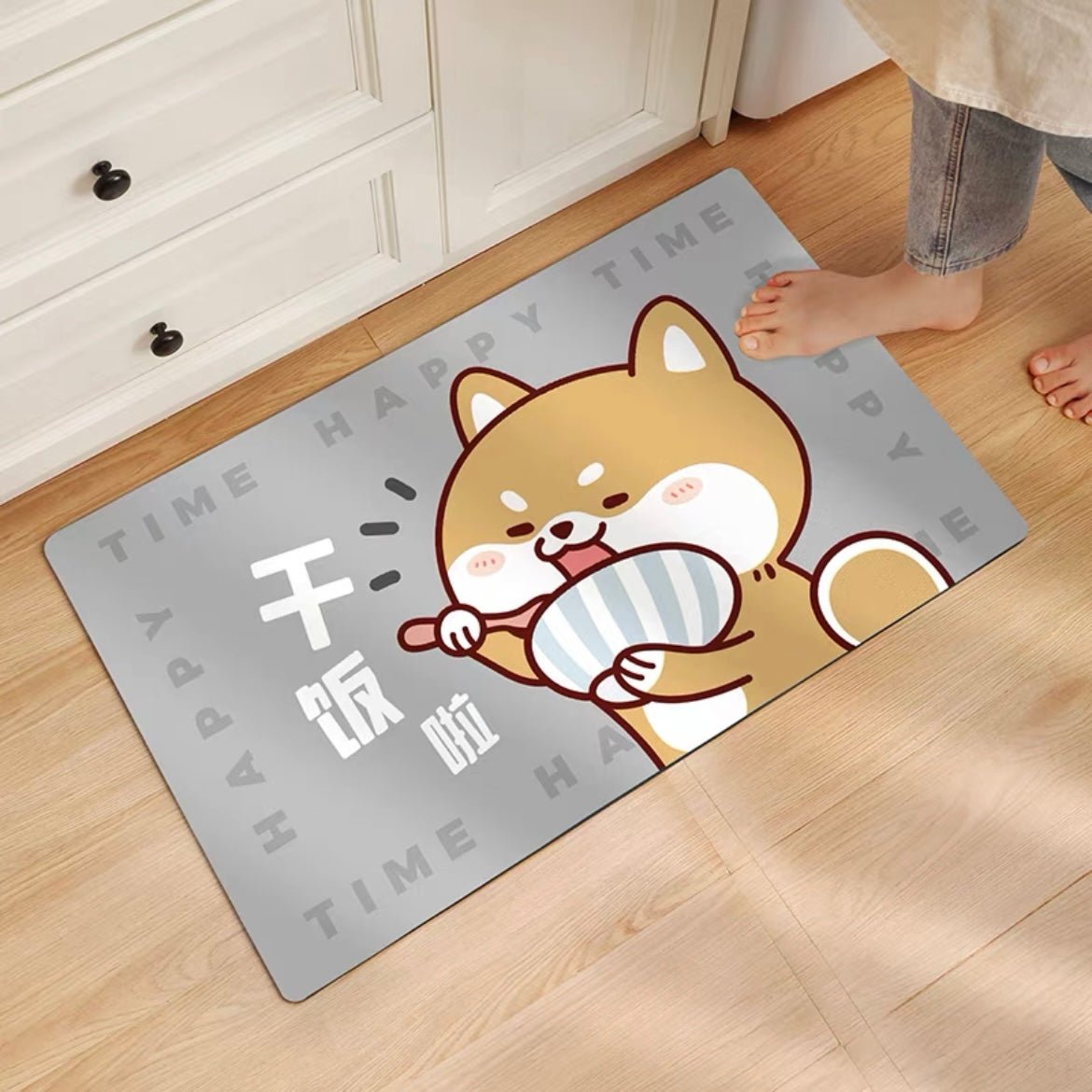 Dinner Time Oil-Proof Leather Kitchen Mat - Size 45x75cm/45x150cm - Wuli Home