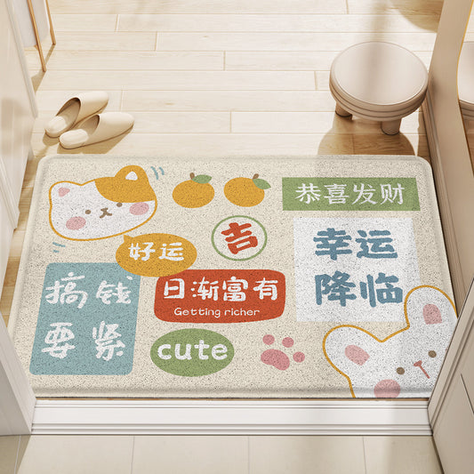 Lucky Cat Welcome Doormat - Size 60x90cm/80x120cm