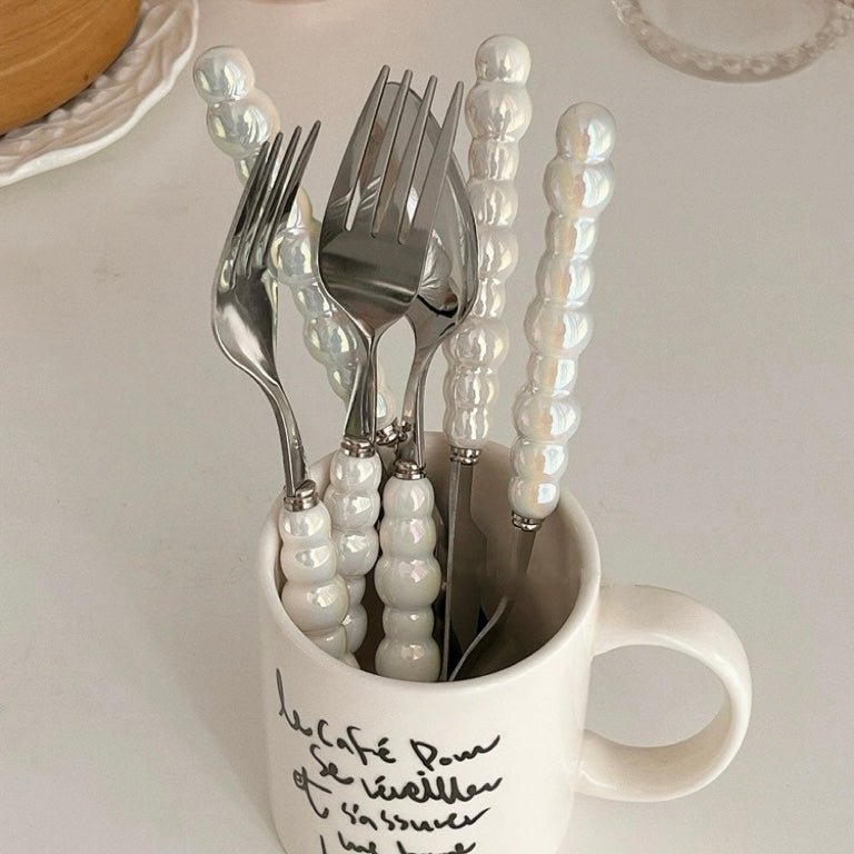 Fantasy Pearl Handled Cutlery Pair - Set of 2 - Wuli Home