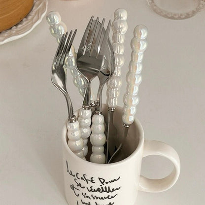 Fantasy Pearl Handled Cutlery Pair - Set of 2 - Wuli Home