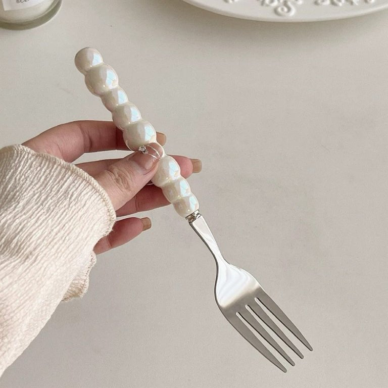 Fantasy Pearl Handled Cutlery Pair - Set of 2 - Wuli Home