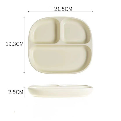 Ceramic Divided Breakfast Plate | 8.5-Inch Pastel Sectioned Dish
