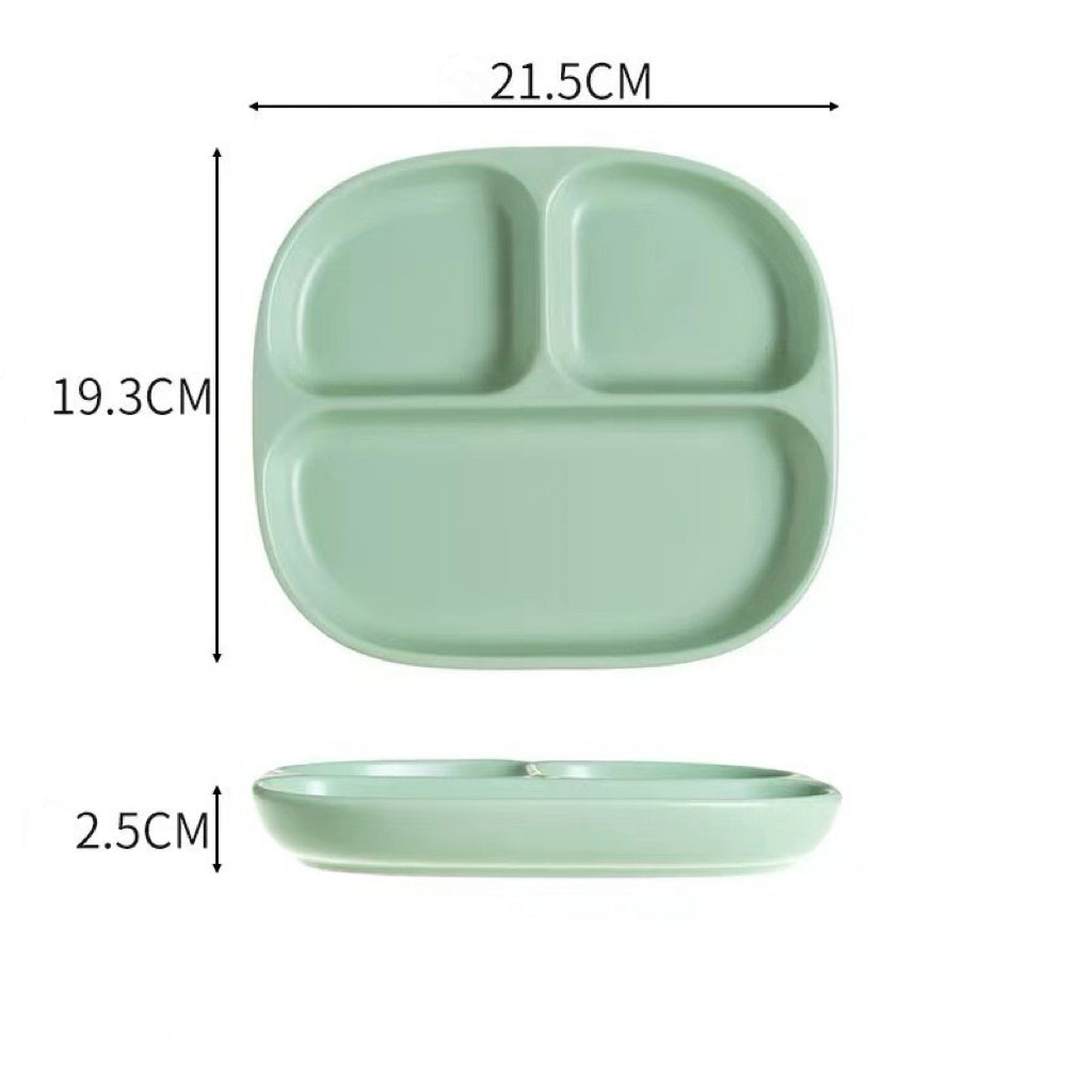 Ceramic Divided Breakfast Plate | 8.5-Inch Pastel Sectioned Dish
