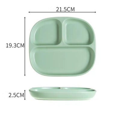 Ceramic Divided Breakfast Plate | 8.5-Inch Pastel Sectioned Dish