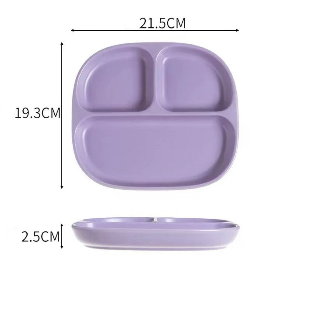 Ceramic Divided Breakfast Plate | 8.5-Inch Pastel Sectioned Dish
