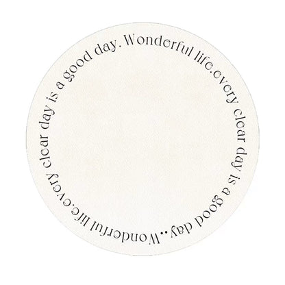 Ivory White Circular Bedside Rug - Wuli Home
