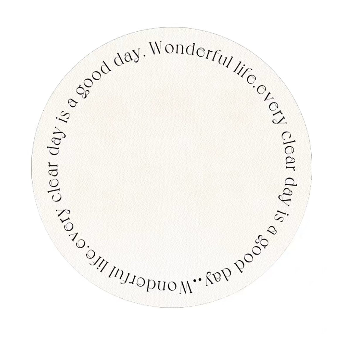 Ivory White Circular Bedside Rug - Wuli Home