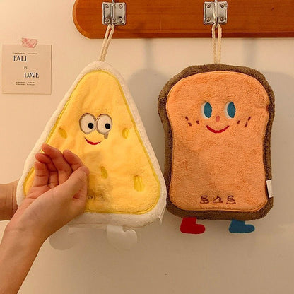 Super Cute Coral Fleece Hand Towels - Soft & Absorbent Towels for Kitchen and Bathroom - Wuli Home